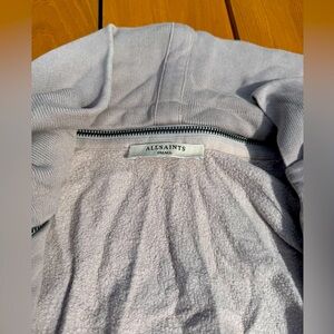 All Saints heavyweight cotton zip-up cardigan (Small)